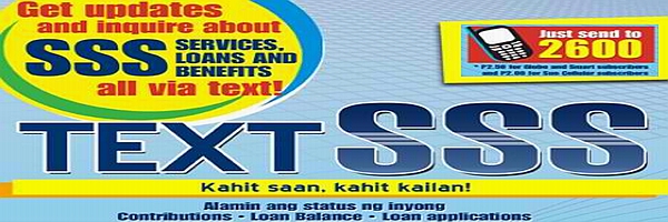 Register to SSS Text inquiry for Loans and Contribution