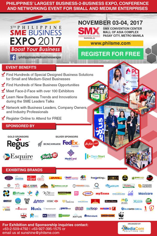 5th Philippine SME Business Expo to launch on 3rd of November 2017 1