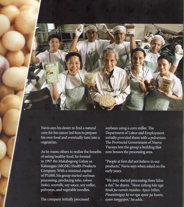 Healthy Rich soybean goods shown by Ric Navis and MGSK staff in a BAR-published book