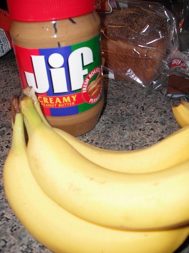 banana and peanut  photo