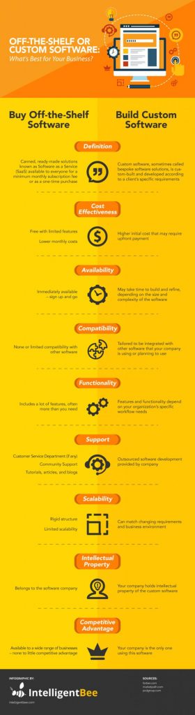 IB IG Off the Shelf or Custom Software Infographic