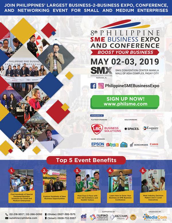 8th Philippine SME Business Expo and Conference to open on May 02, 2019 1
