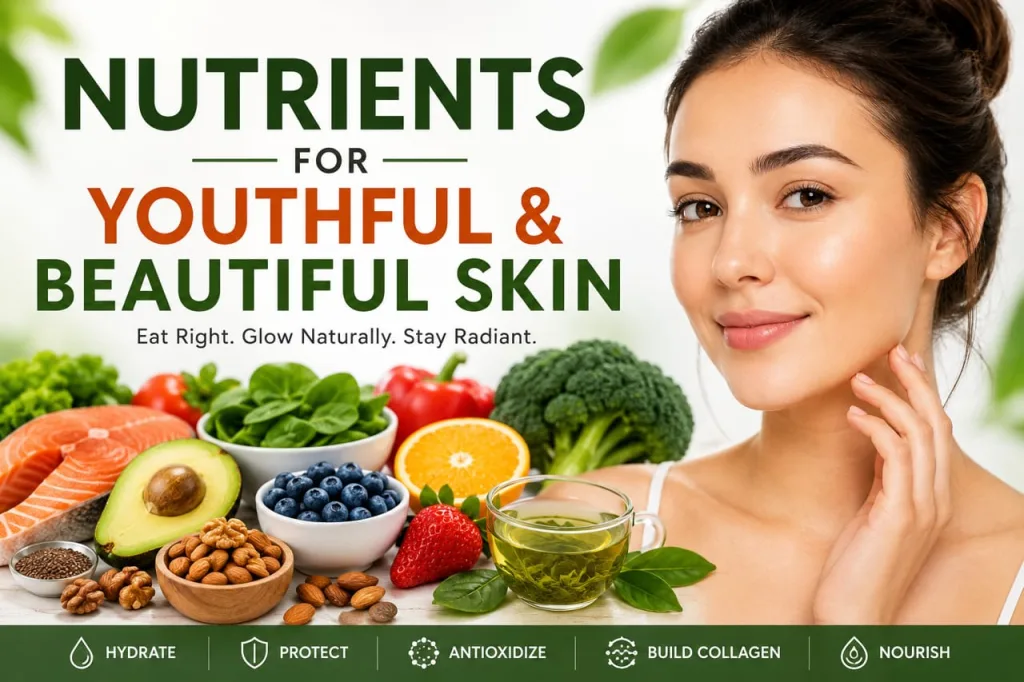 Nutrients for Youthful Beautiful Skin 8 Nutrients for Youthful Beautiful Skin