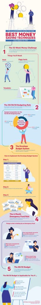 top 5 budgeting techniques to help you save more money infographics