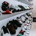 sneaker proxies assorted-color shoe display