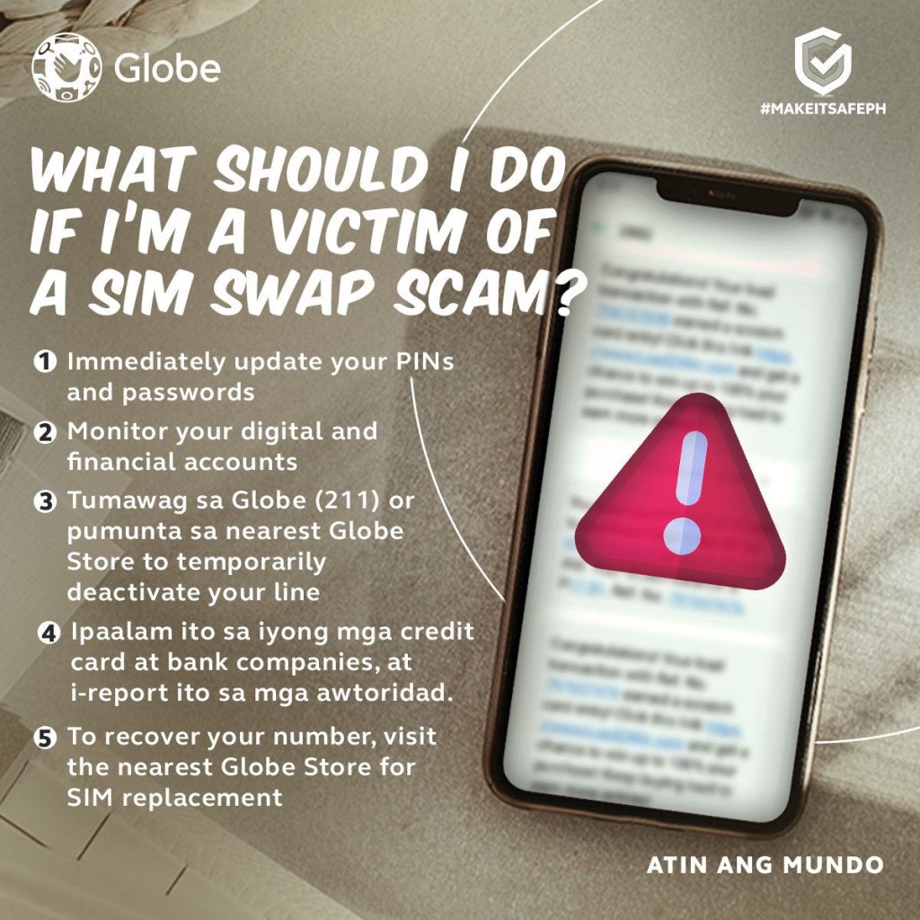 what to do if you are a victim of sim swap scam
