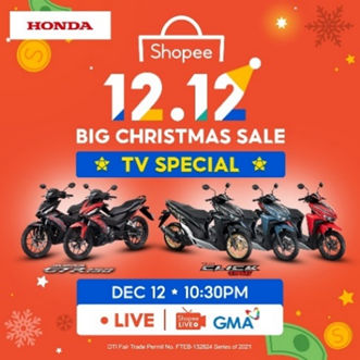 Honda Philippines joins Shopee’s 12.12 Big Christmas Sale! 1