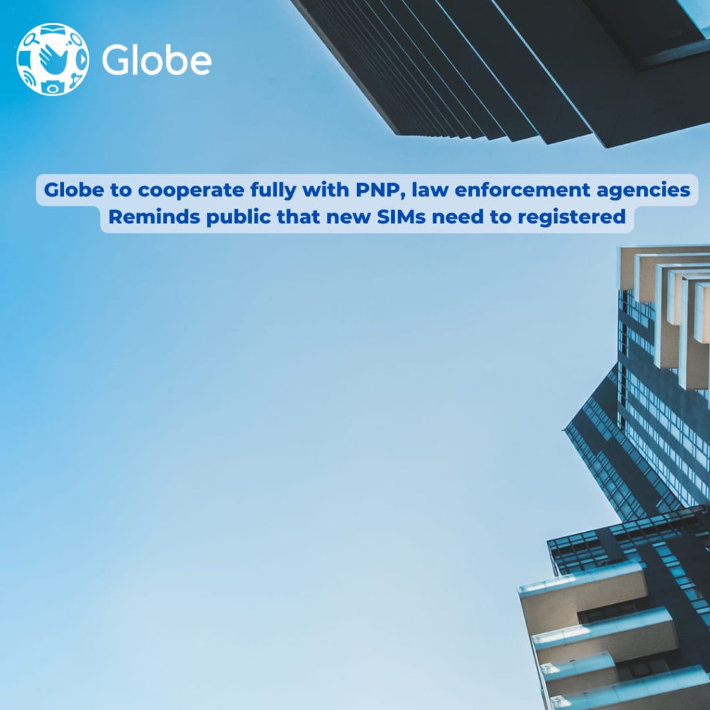 Globe to cooperate fully with PNP