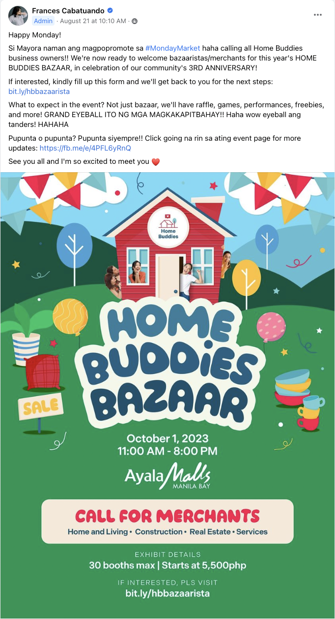 home buddies bazaar