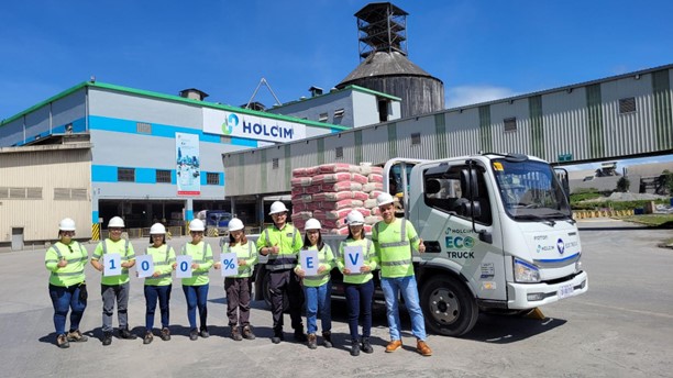 Holcim Philippines is further greening operations with electric trucks for deliveries. 