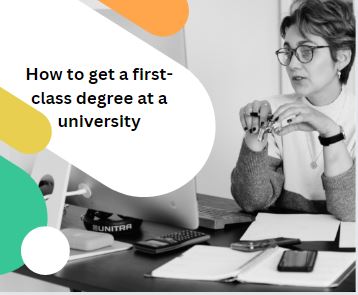 first-class degree at a university