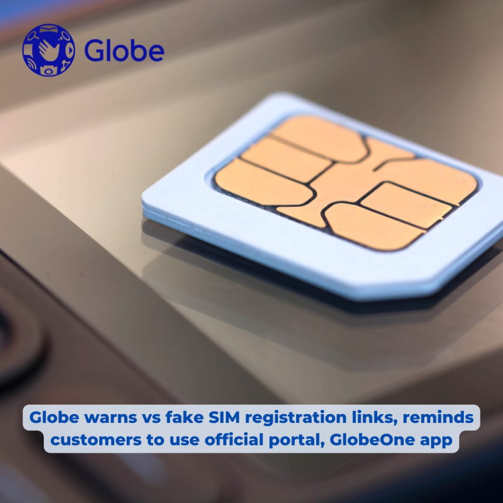 Globe warns vs fake SIM registration links