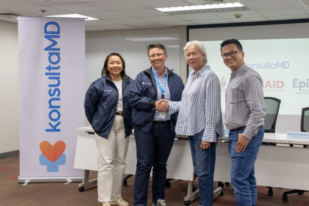  (L-R) Ada Hernandez, Chief Product Officer of KonsultaMD; Cindy Burdette, Chief Commercial Officer of KonsultaMD; Teresita Marie Bagasao, Project Director of EpiC; and Dr. Stanley Roy Carrascal, Senior Technical Advisor of EpiC  