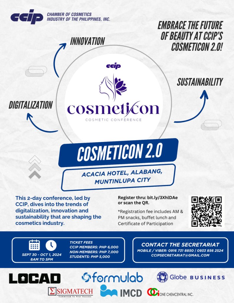 Embrace the future of beauty at CCIP’s Cosmeticon 2024.  