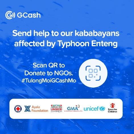 Send help to our kababayans using GCash SCAN QR to donate to NGOs.