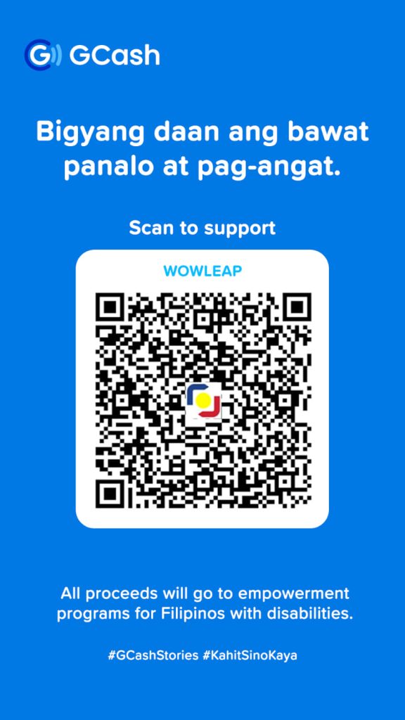 GCash QR Code of WOW LEAP for disability rights fundraising drive