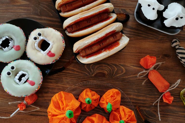 Spooktacular Halloween Baking and Sweet Treat Recipes- Halloween Food On Wooden Table