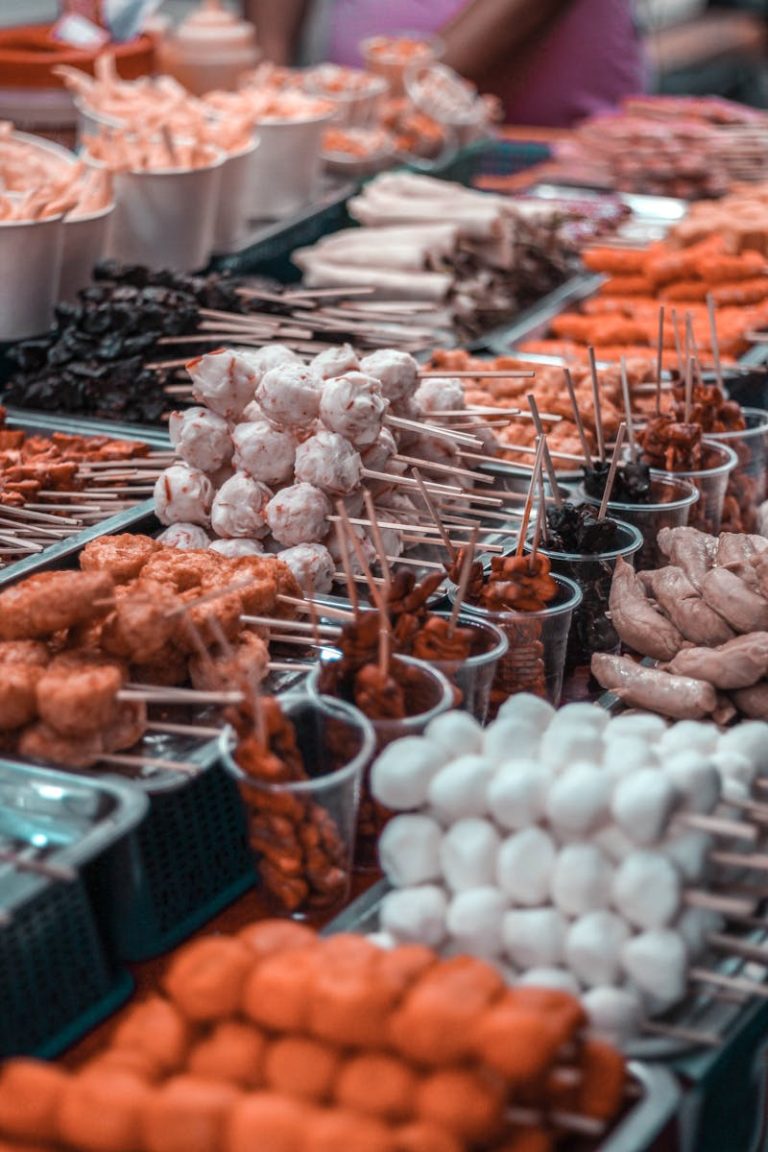 Assorted Food street on Sticks