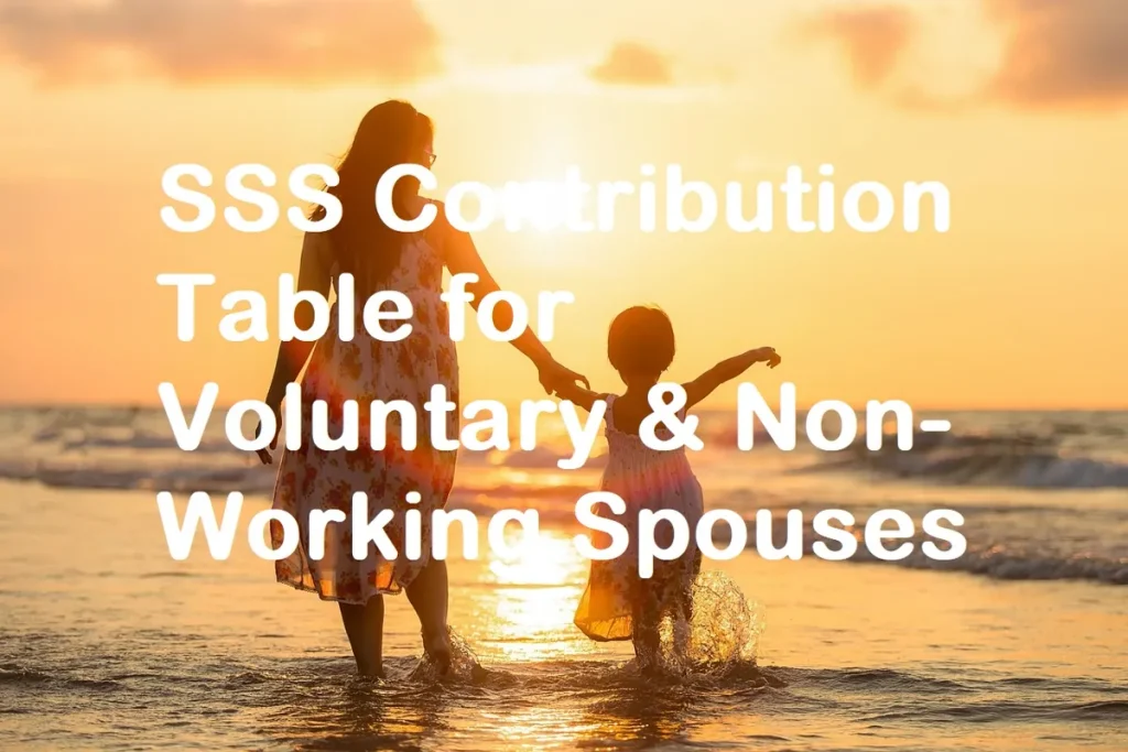 SSS Contribution Table for Voluntary & Non-Working Spouses 2