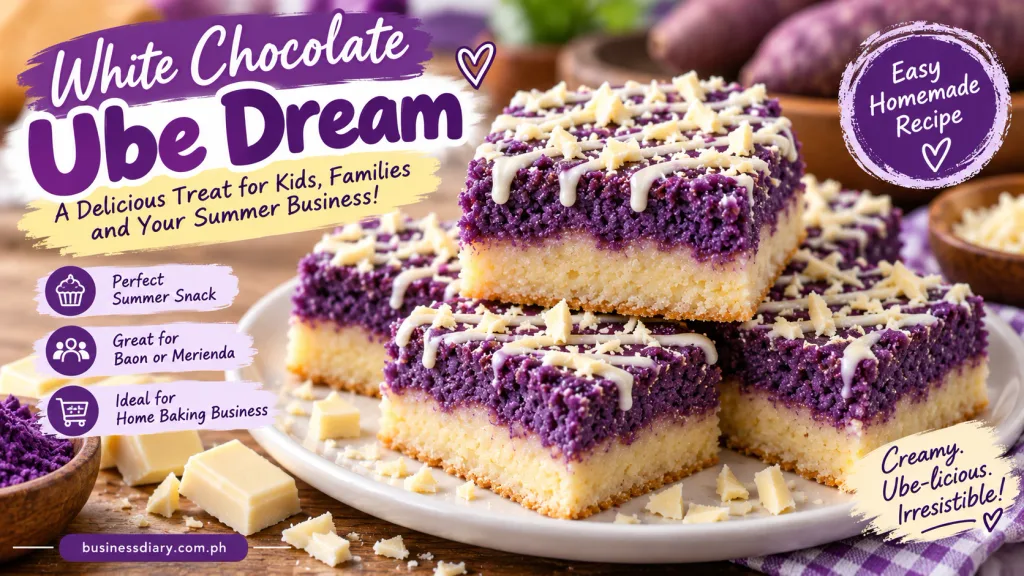 Summer Treat: White Chocolate Ube Dream Recipe 1 Summer Treat: White Chocolate Ube Dream Recipe