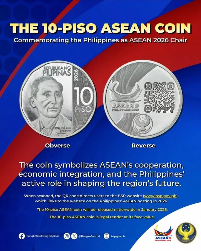 BSP to Release ?10 Commemorative Coin for Philippines’ ASEAN 2026 Chairmanship