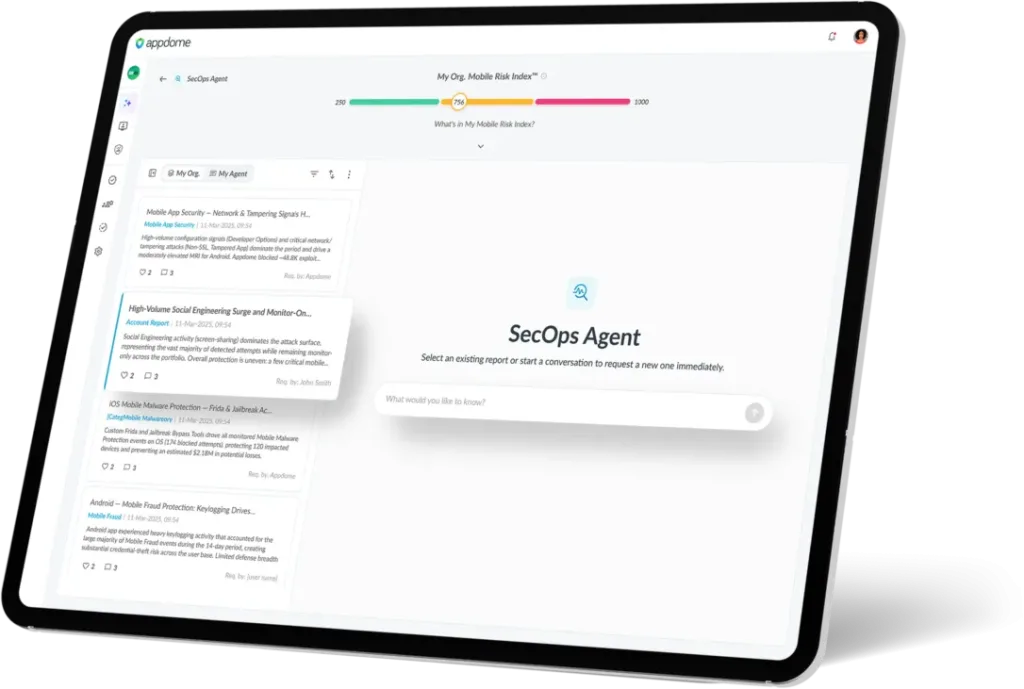 Appdome Introduces the First Agentic AI SecOps Agent for Mobile Fraud & Cyber Threats 1 Agentic AI SecOps Agent