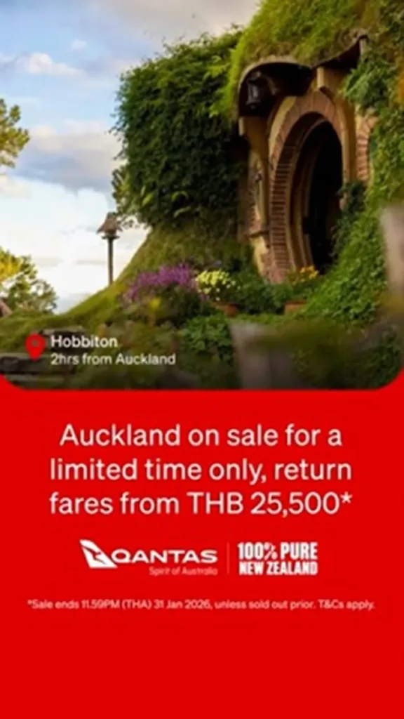 QANTAS LAUNCHES ‘NEW YEAR, NEW ZEALAND’ SALE FOR THAI TRAVELLERS