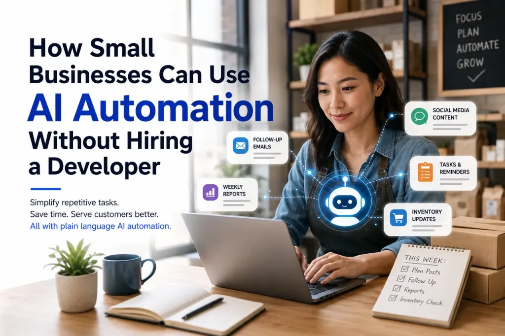 How Small Businesses Can Use AI Automation Without Hiring a Developer