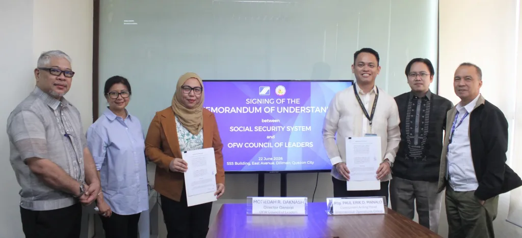 SSS, Saudi-based FilCom organization to boost SSS coverage among OFWs