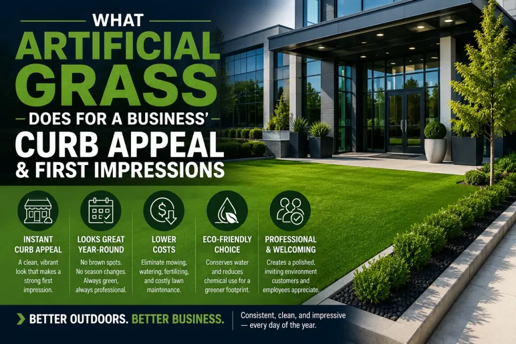 What Artificial Grass Does for a Business' Curb Appeal and First Impressions 1 What Artificial Grass Does for a Business' Curb Appeal and First Impressions