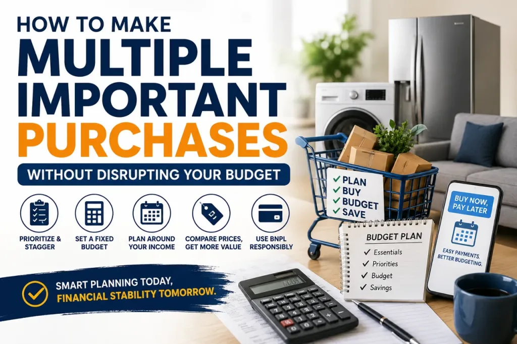 How to Make Multiple Important Purchases Without Disrupting Your Budget 1 How to Make Multiple Important Purchases Without Disrupting Your Budget