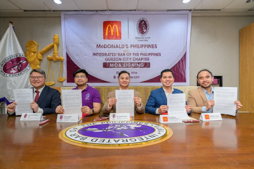 McDonald's Philippines and Integrated Bar of the Philippines-Quezon City Chapter Partner to Bring Legal Aid Closer to Communities
