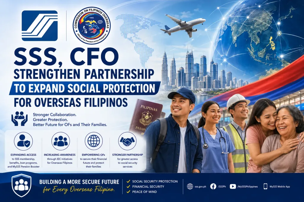 SSS, CFO strengthen partnership to expand social protection for Overseas Filipinos