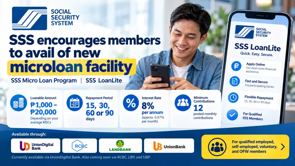 SSS encourages members to avail of new microloan facility 1 microloan facility