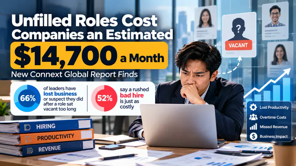 Unfilled Roles Cost Companies an Estimated $14,700 a Month, New Connext Global Report Finds